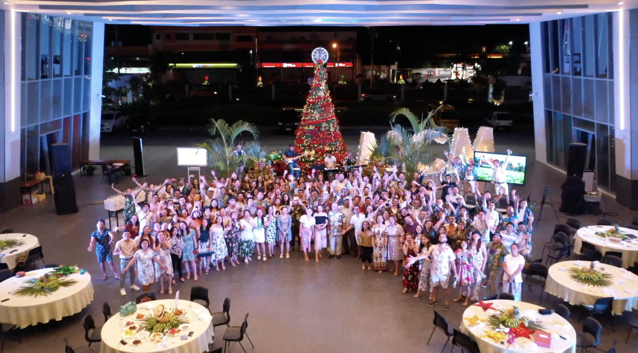 Year end party group drone shot 2048×1135