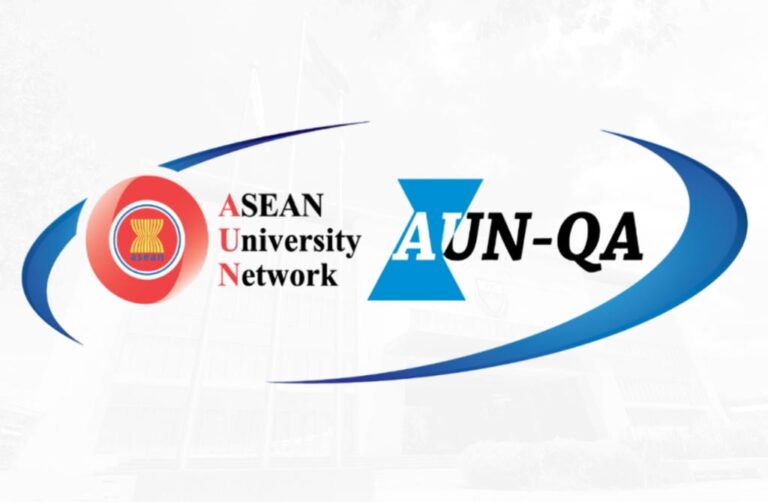 Asean university network and aun qa logo on a white background signifying educational quality assurance