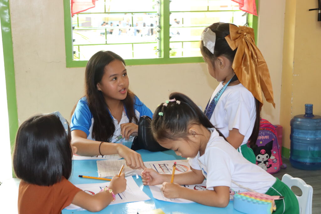 Students doing group learning activity