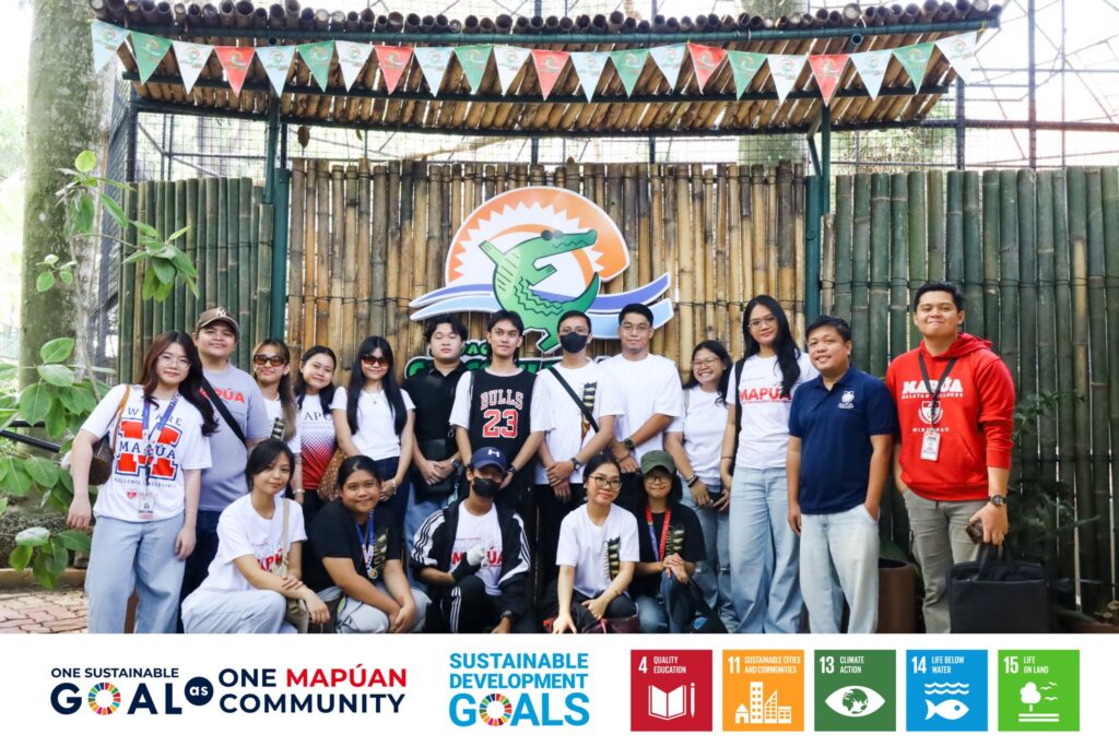 The BS Biology students gathered for a group photo during their educational visit at Davao Crocodile Park.
