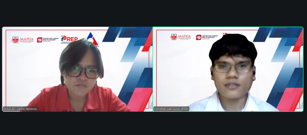 Mock interview session with the representative from dole xi
