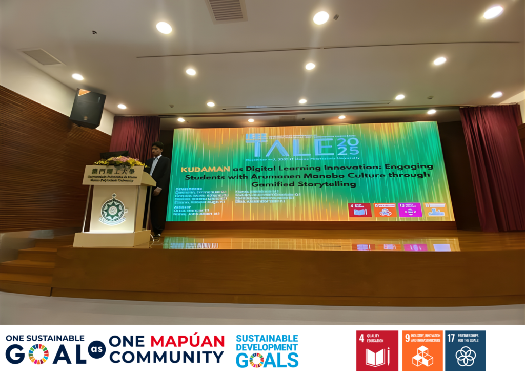 Mr elcana presents their research entitled kudaman as digital learning innovation engaging students with arumanen manobo culture through gamified storytelling in the ieee tale 2025