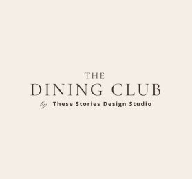 The dining club by these stories design logo