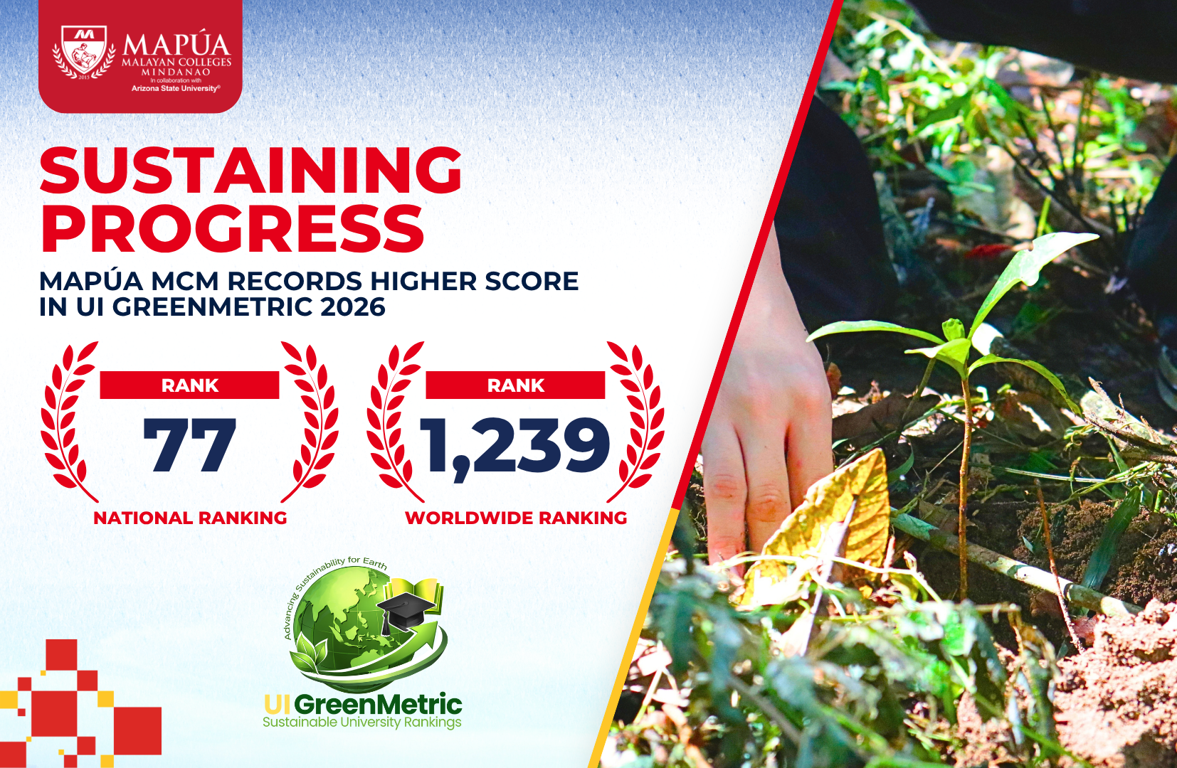 Continuing Sustainable Progress: Mapúa MCM Records Higher Score in UI GreenMetric 2026