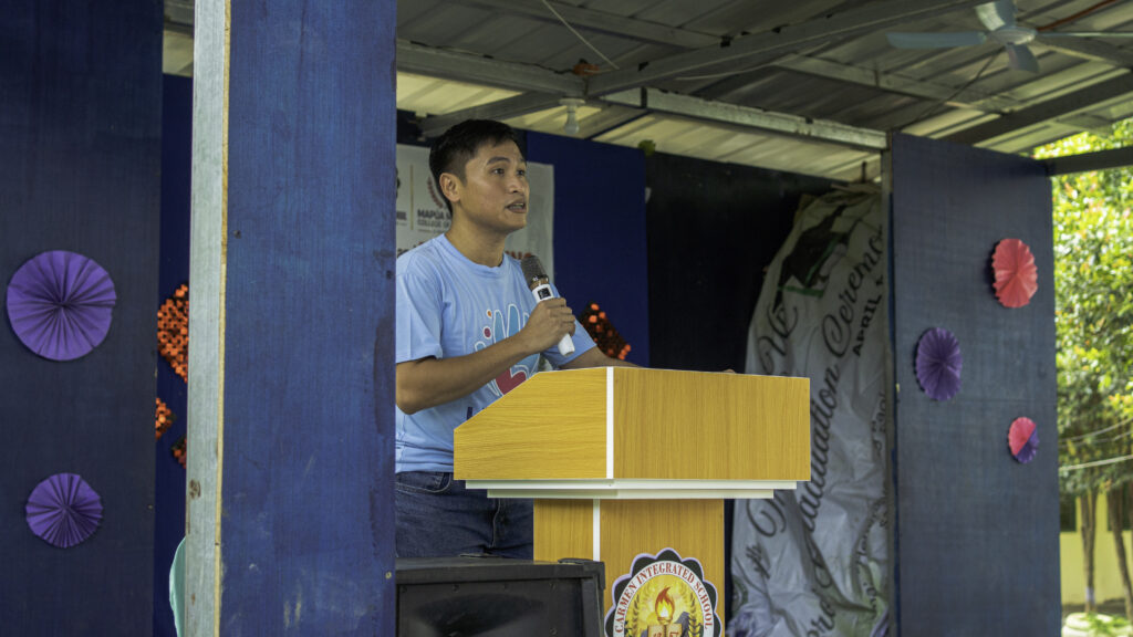 Engr Francis adrian gamad mapúa mcm alumnus and proprietor of arcflash electrical supply  hardware materials trading delivers his message of support for program h E L P