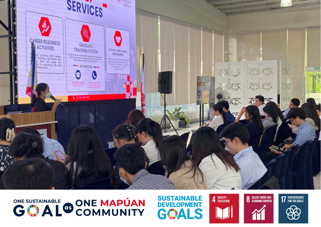 The ccp associate trisha menoy presents the centeraposs career services and initiatives to support students career readiness and employment