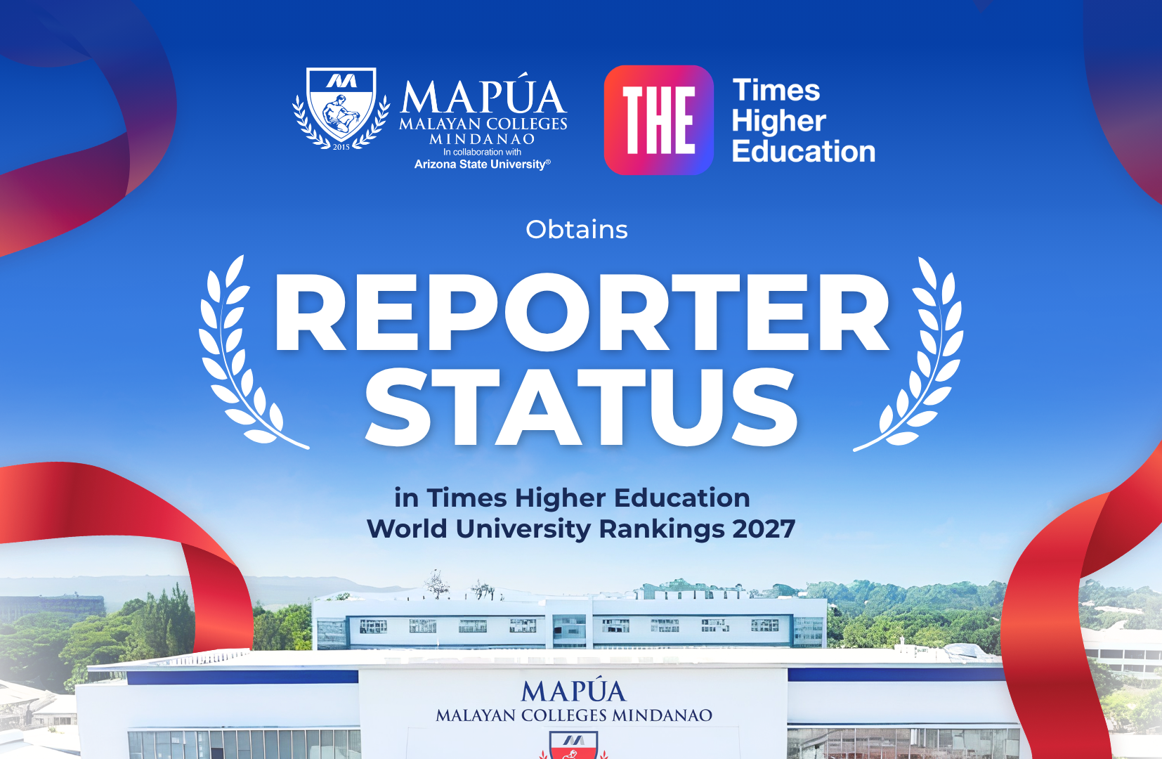 Mapúa MCM Marks A New Global Milestone with Debut in THE World University Rankings 2027